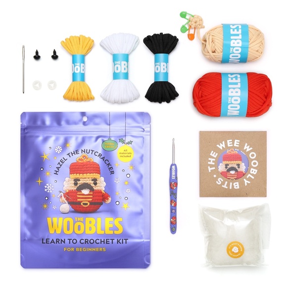 Holiday The Woobles Beginner Crochet Kit Hazel the Nutcracker NEW - Picture 3 of 4